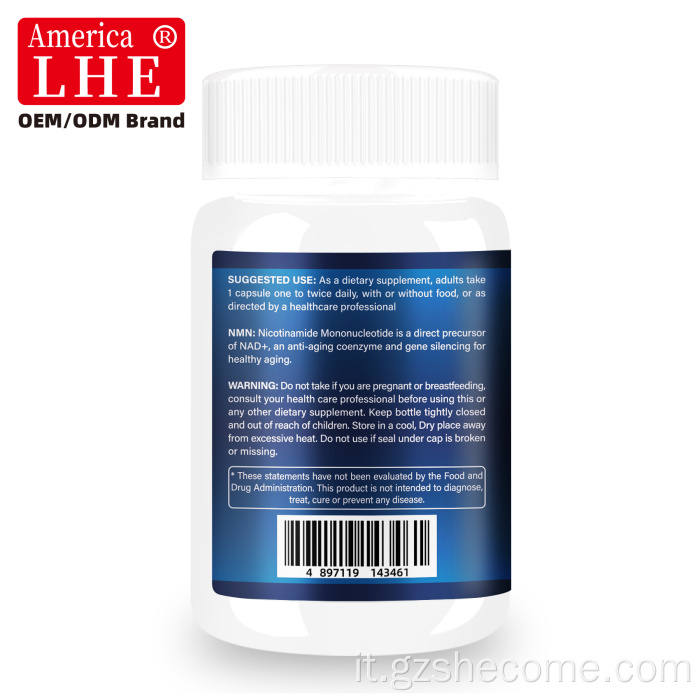 Shecome nmn supplemento Cellular Repair capsule di resveratrolo